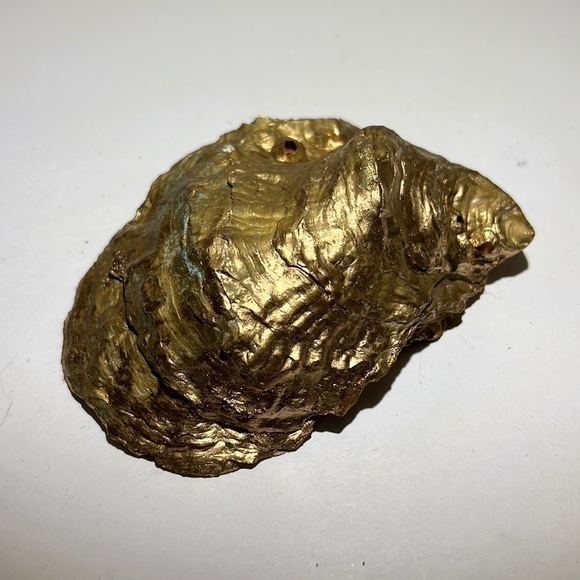 Handmade Oyster Art Shell Trinket Vanity Ring Dish sugar skull - Picture 4 of 5